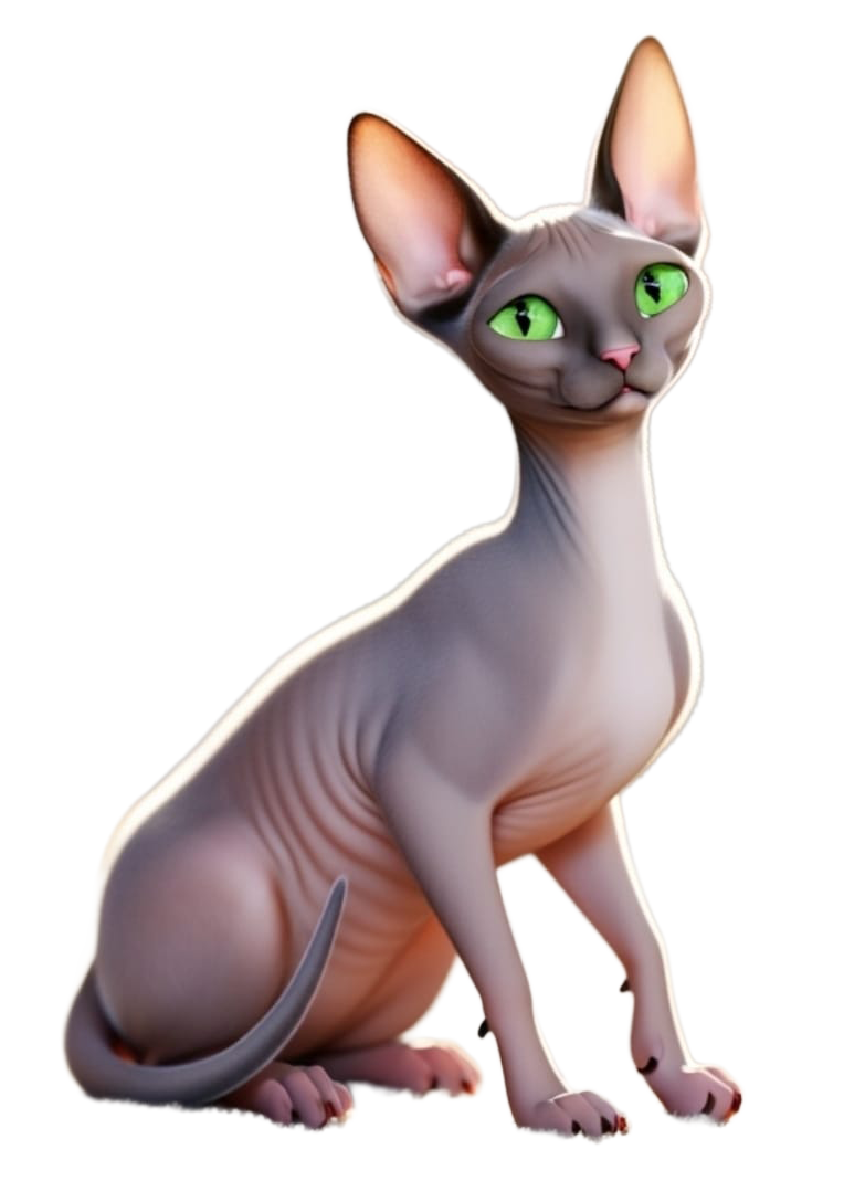 La gata frente al sarcófago